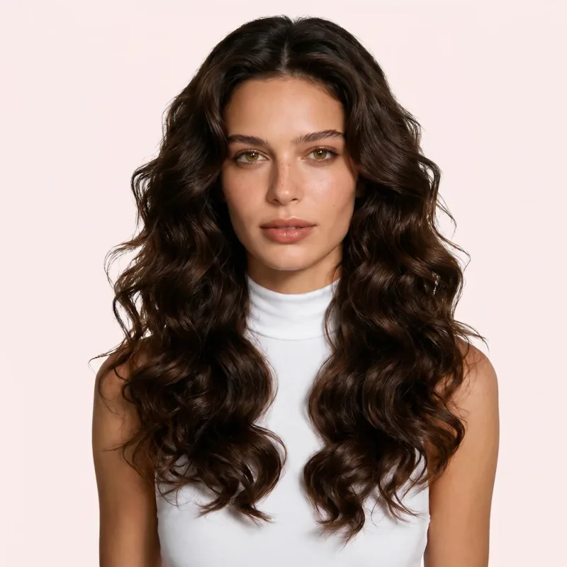 Resultado: ondas volumosas, definidas e brilhantes feitas com o GOKOCO